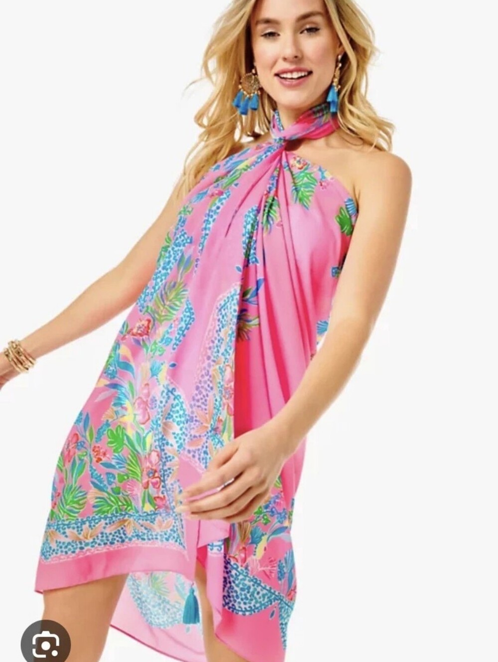 NWT- Lilly Pulitzer Pareo In Havana Pink Casa Jaguar Engineered